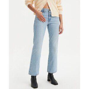 Levi's Premium Middy Ankle Bootcut Jeans in Blasted Stone Light Wash Size 32